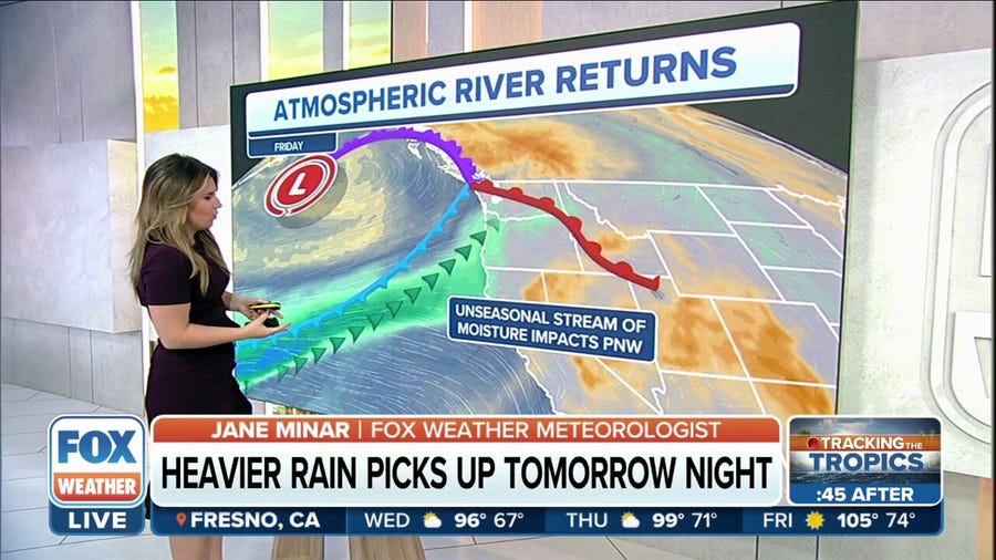 Strong atmospheric river to bring heavy rain to Pacific Northwest