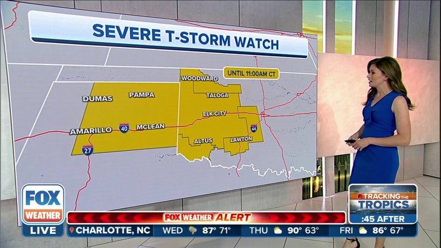 Severe storms possible across large area from Southern Plains to East Coast