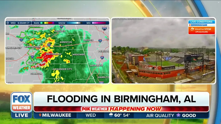 Birmingham seeing 'significant flash flooding' Wednesday morning from storms