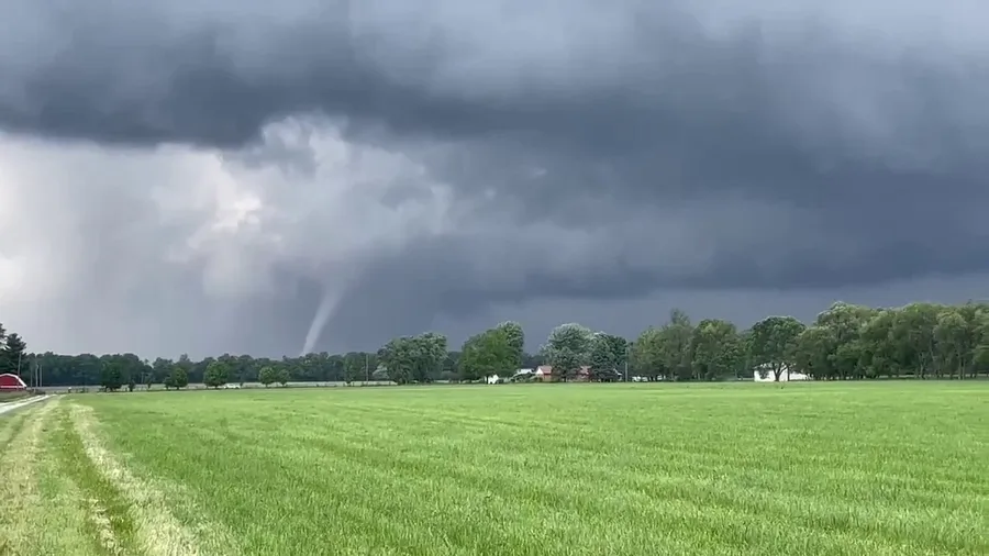 Tornado on the ground in Tipp City, Ohio