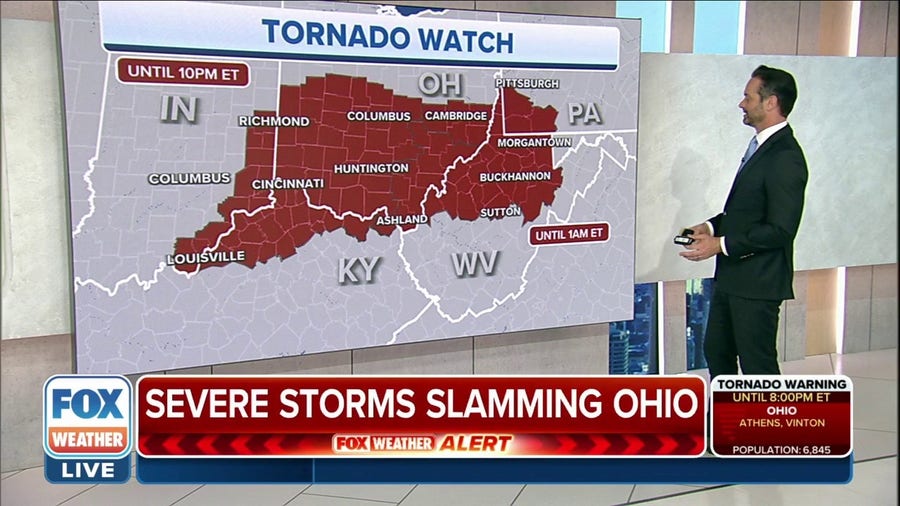 Tornado Watch for several states in the Ohio Valley