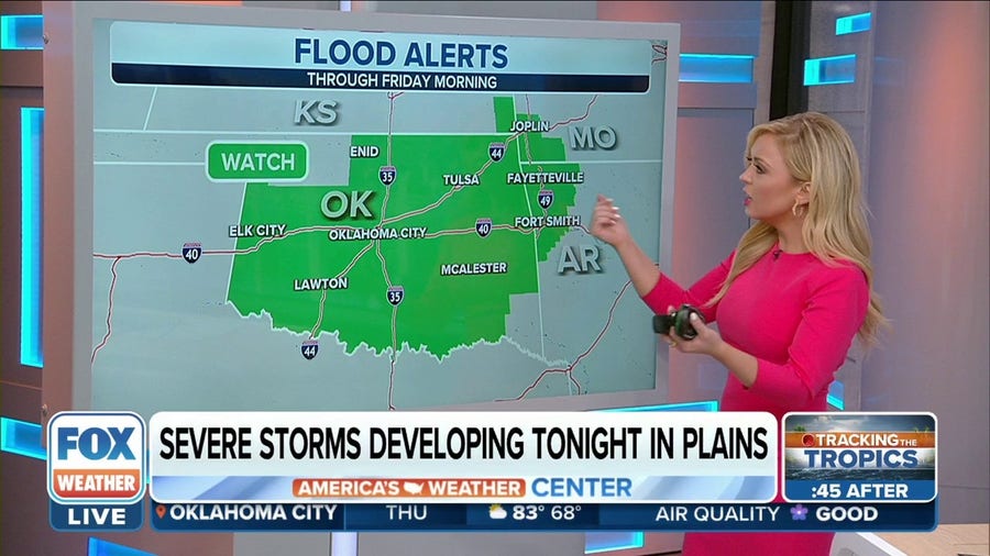 Flood watch issued for most of Oklahoma as severe storms are expected