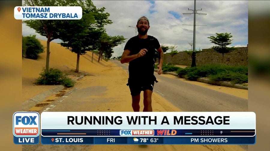 Man prepares to run 25,000 miles around the globe