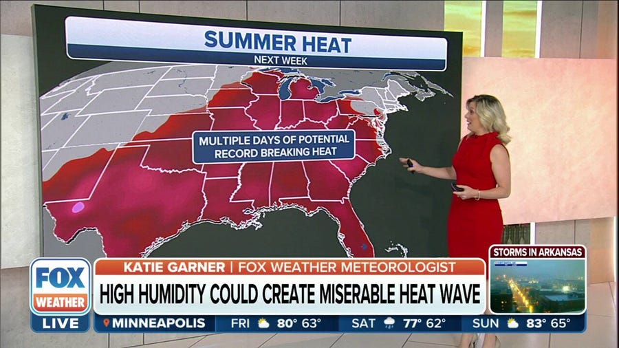 Extreme heat and humidity set to scorch the East Coast next week