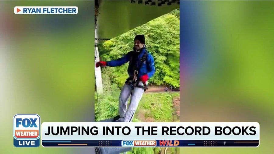 Extreme bungee jumper leaps into the record books