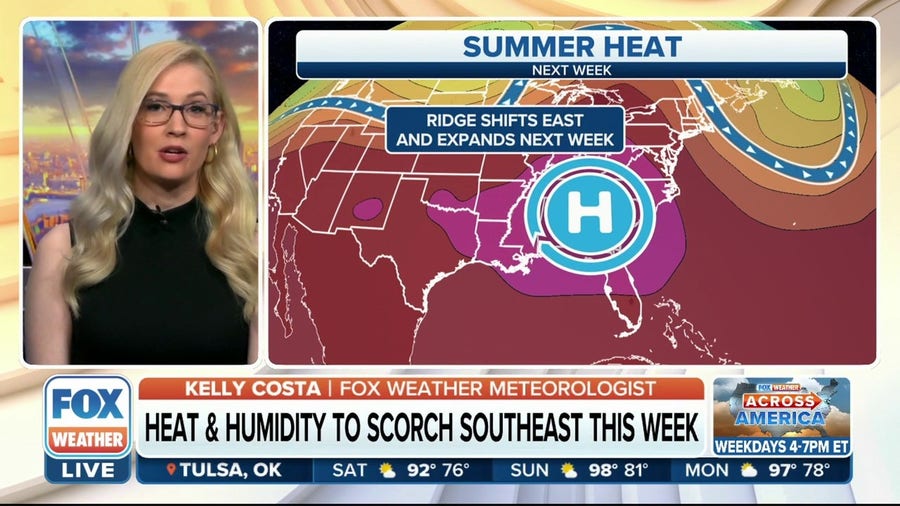 Heat, humidity to scorch Southeast this week