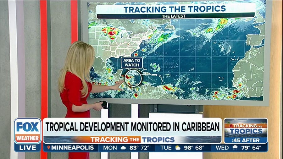 Tropical development being monitored this week in the Caribbean