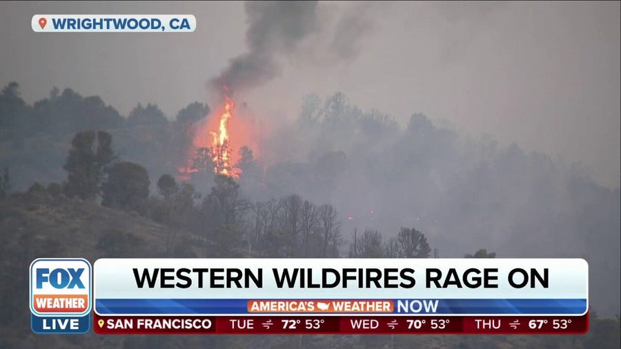 Wildfires continue to burn in the West