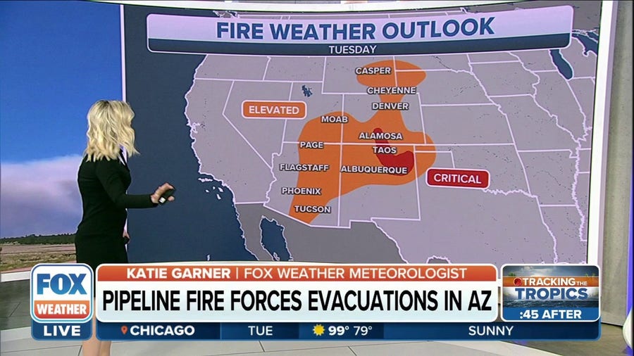 Out-of-control wildfires force people from homes out West, critical risk returns Tuesday