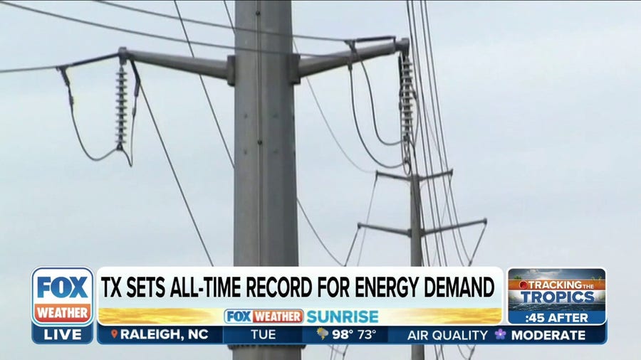 Texas sets all-time record for energy demand on Sunday during heat wave