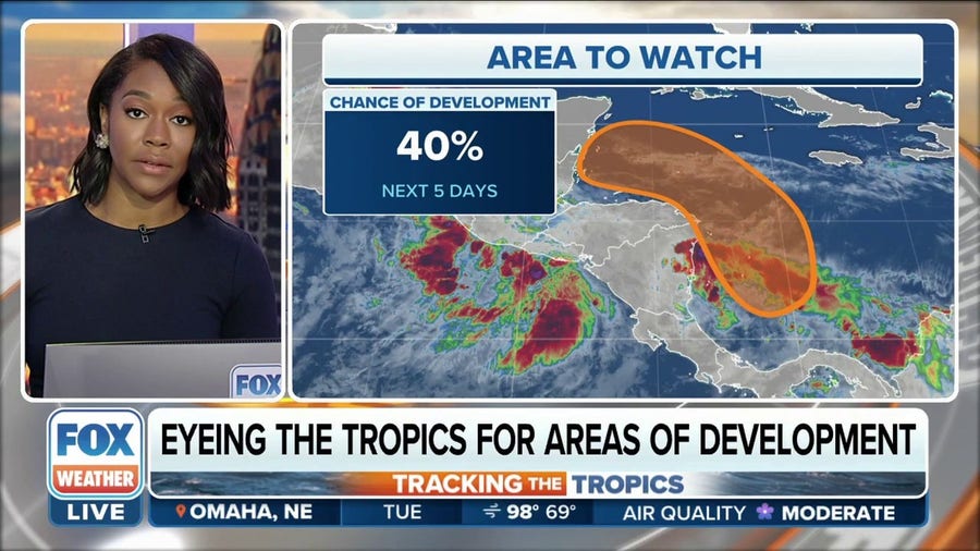 40% chance of development within 5 days for tropical disturbance in Caribbean