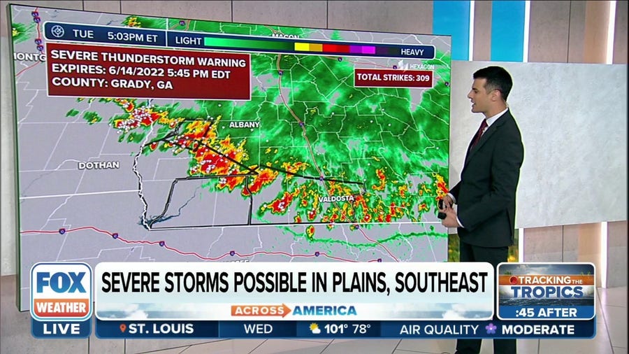 Severe Storms in Southeast, Plains