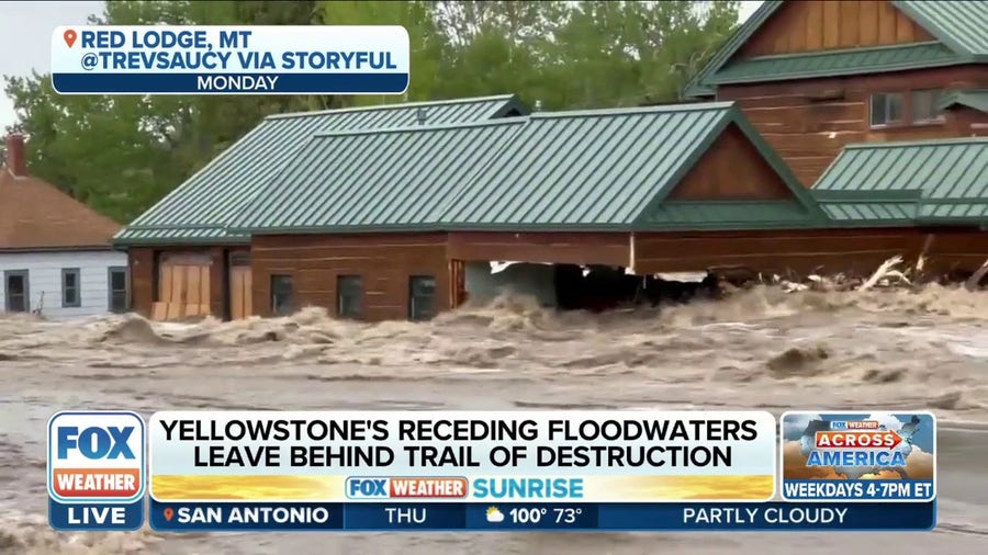 Yellowstone's receding floodwaters leave behind trail of damage in Montana