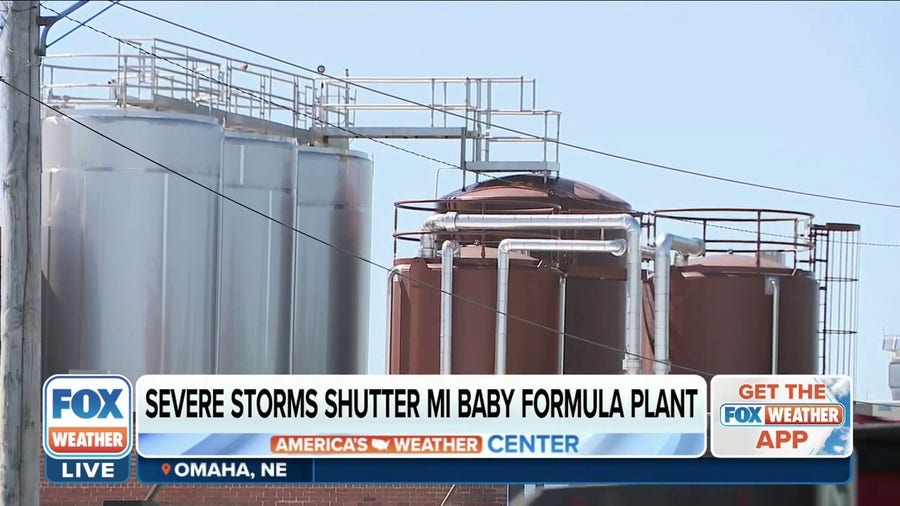 Severe storms cause Michigan baby formula plant to halt production again