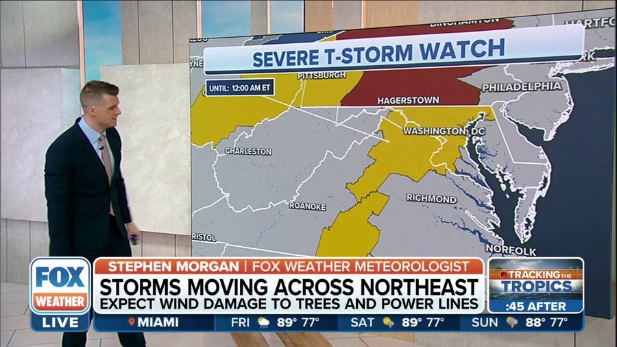 Washington D.C. included in Severe Thunderstorm Watch issued for parts of mid-Atlantic