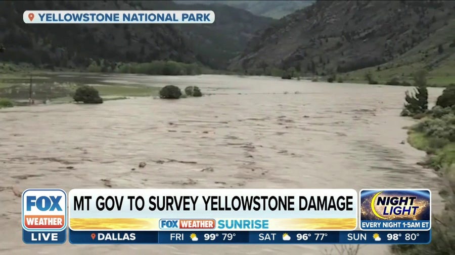 Montana governor to survey Yellowstone damage