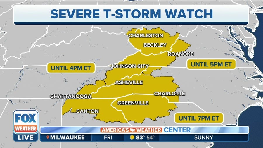 Severe Thunderstorm Watches issued as severe storm threat lingers Friday