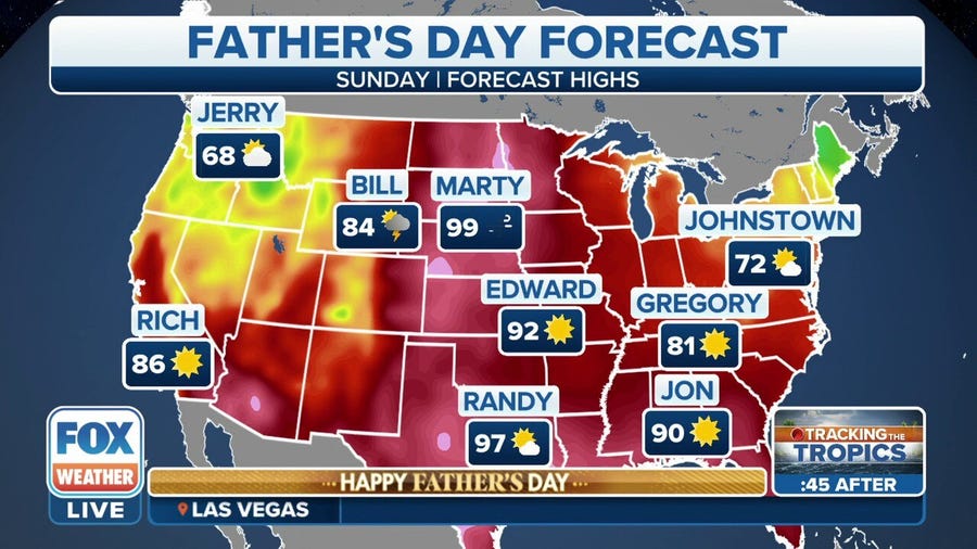 Father's Day forecast across the country Latest Weather Clips FOX