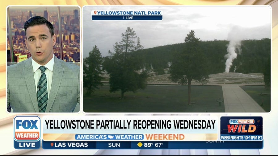 Yellowstone partially reopening Wednesday