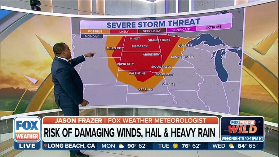 Severe storms packing damaging winds, hail to sweep across Northern Plains