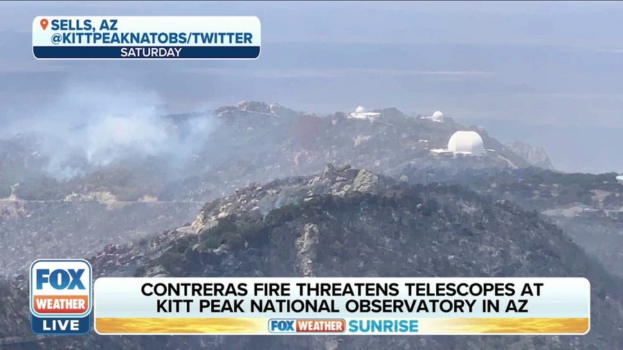 Contreras Fire threatens telescopes at Kitt Peak National Observatory in AZ