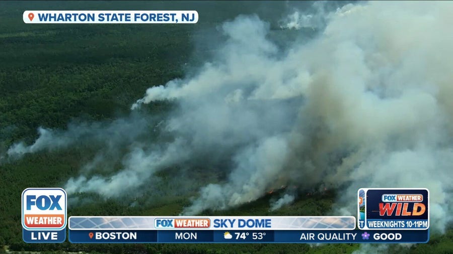 Mullica River Fire in New Jersey doubles in size burning 7,200 acres