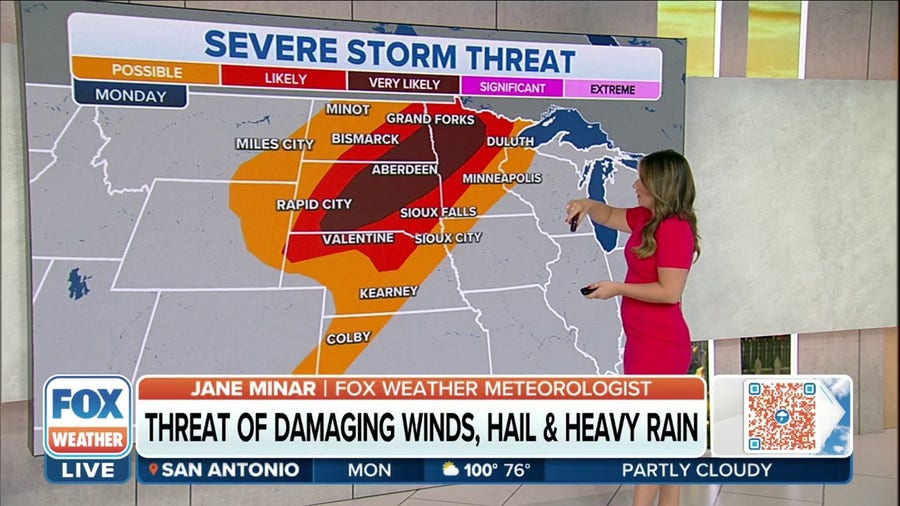 Severe weather threat increases for parts of the Northern Plains