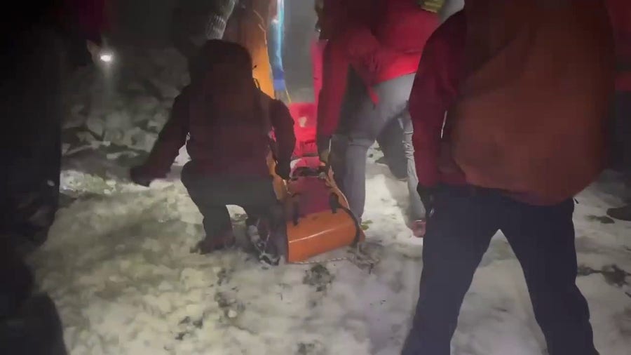 Watch: Rescuers pull hypothermic hiker from New Hampshire mountain