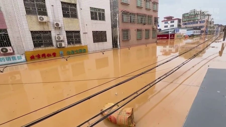 First floors underwater in China