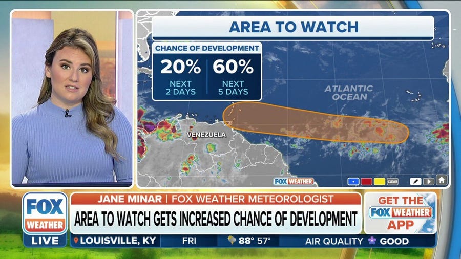 NHC: Tropical disturbance in Atlantic has 60% chance of development