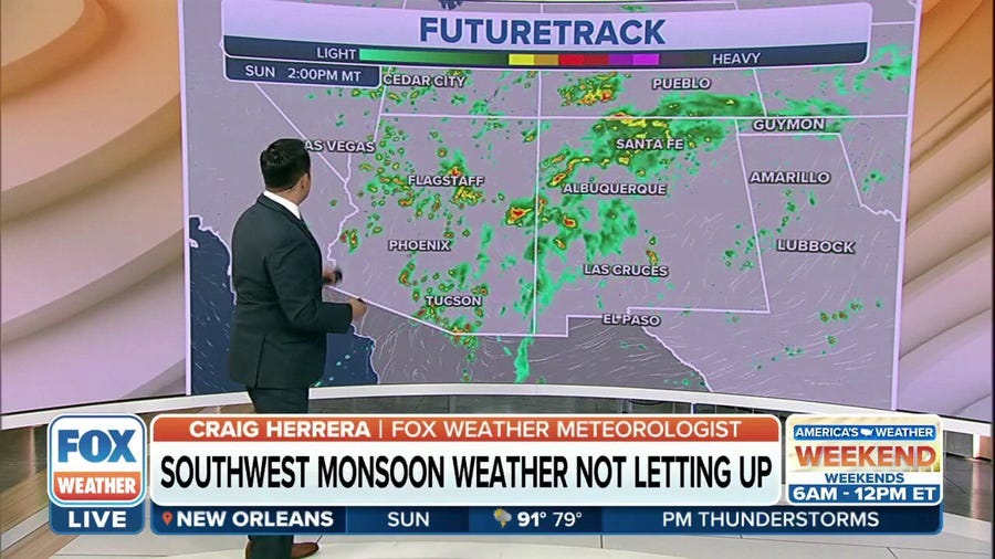 Monsoon weather not letting up in the Southwest