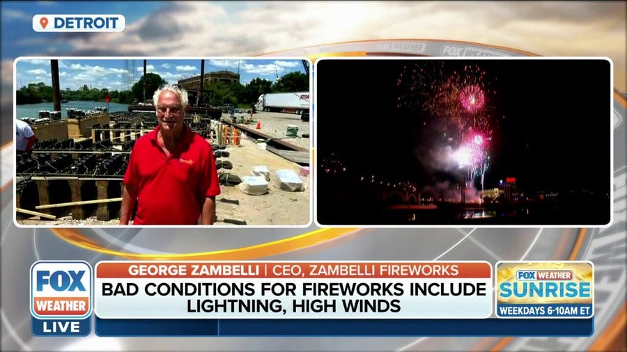 Weather plays a big role in fireworks shows