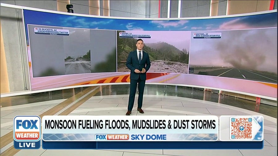 Monsoon fueling floods, mudslides and dust storms across the Southwest