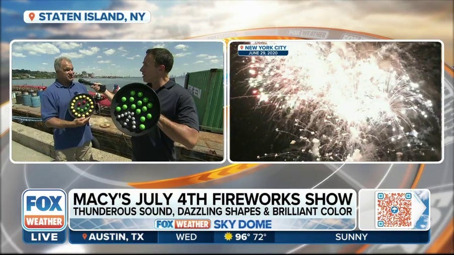 How dazzling shapes and brilliant colors come to fruition for the Macy's firework show