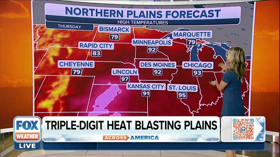 Plains to see more extreme heat on Thursday