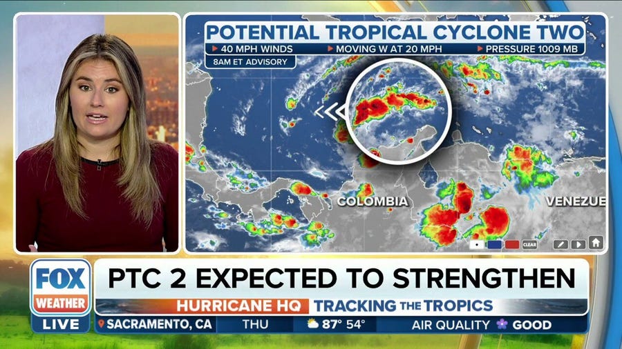 Potential Tropical Cyclone Two expected to strengthen as it continues moving west