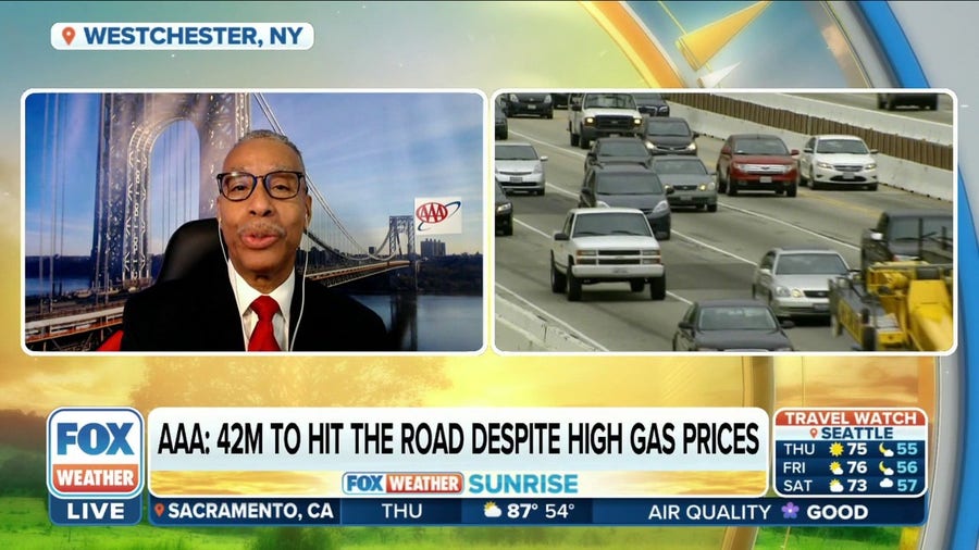 Record number of people expected to hit the road despite high gas prices