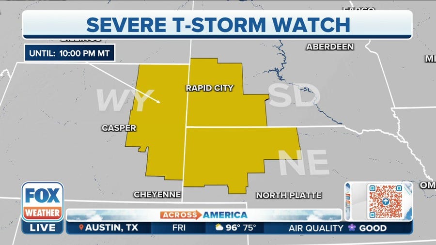 Severe Thunderstorm Watch issued for parts of Northern Plains until late Friday