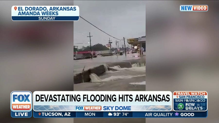 Southern Arkansas sees major flooding with heavy rain