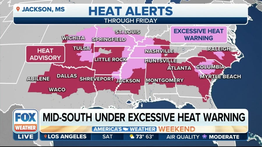 Mid-South under Excessive Heat Warning as temps approach triple digits