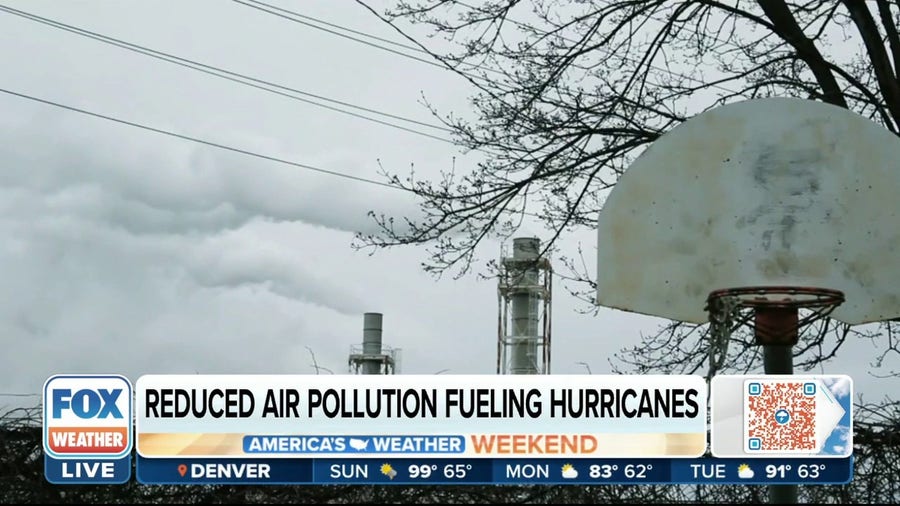 Reduced air pollution fuels hurricane, study finds