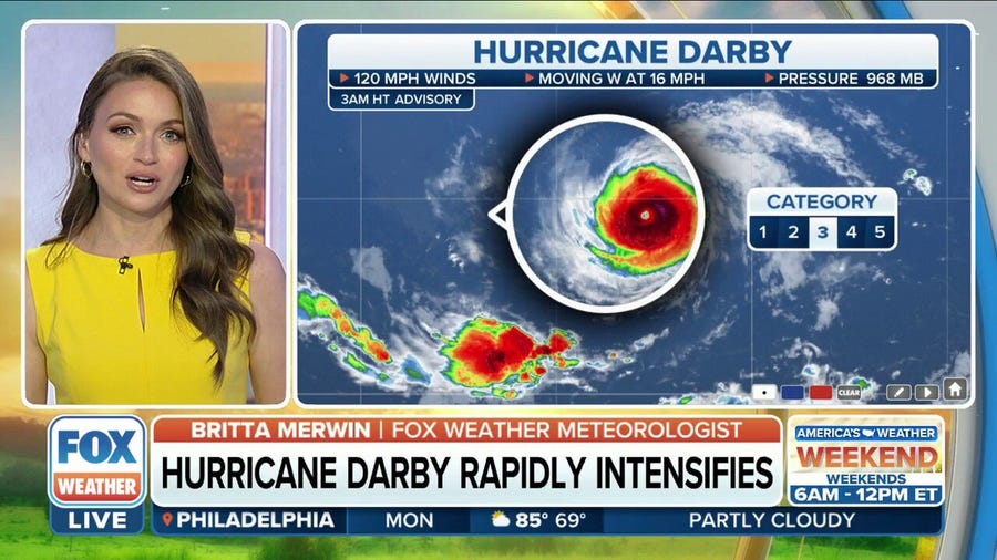 Darby strengthens into major hurricane in Eastern Pacific