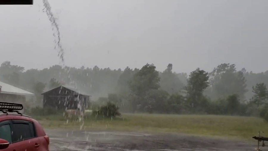 Heavy rain falls in east-central New York
