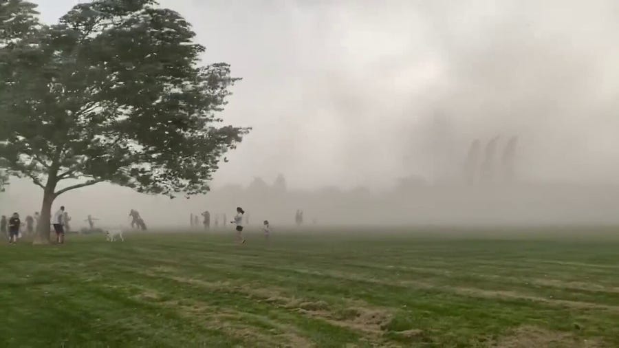Utah dust storm whips through youth football practice
