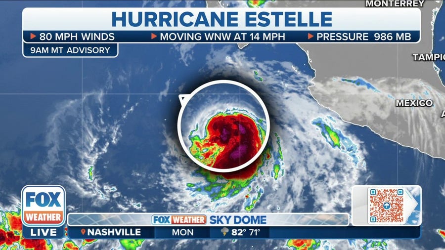 Hurricane Estelle sending ocean swells towards Mexico, Baja California peninsula