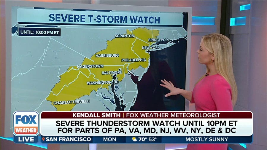 Washington, Baltimore included in Severe Thunderstorm Watch as severe storms likely