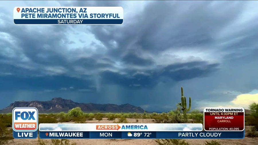 Ominous sky: Thunderstorms move into Apache Junction, AZ