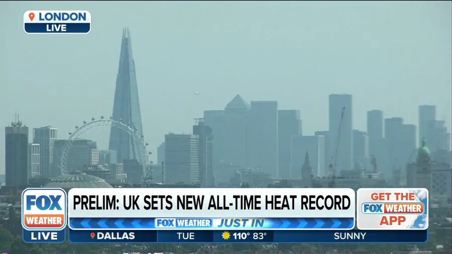 UK sets new all-time heat record as heat wave scorches Europe