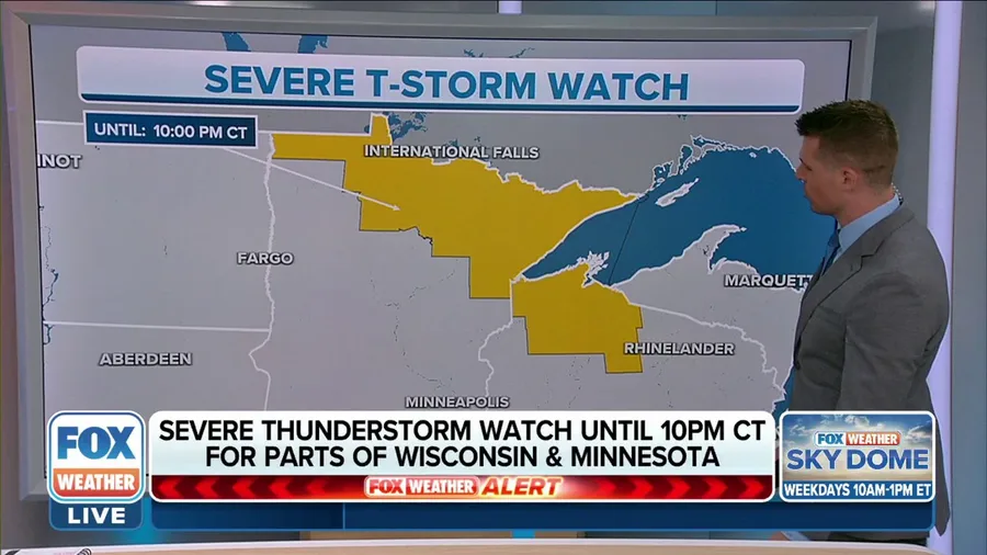 Severe Thunderstorm Watch issued for parts of Wisconsin and Minnesota