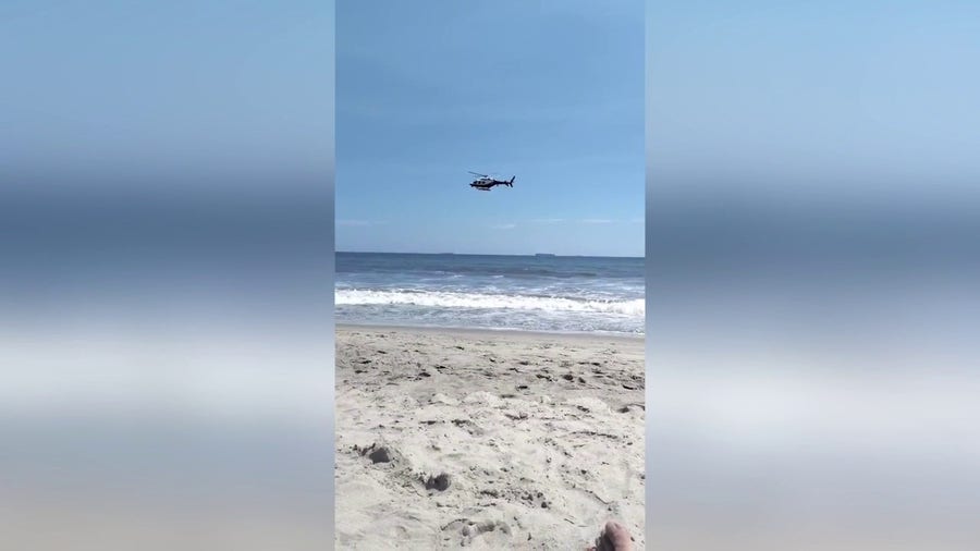 NYPD helicopter patrols Rockaway Beach after shark sightings